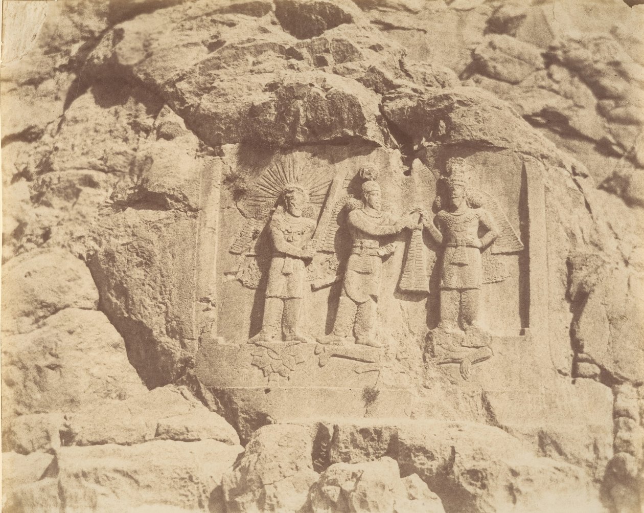 7 [टैग-ए बुस्तान, शापोर II, कर्मानशाह का राज्याभिषेक समारोह], 1840-60 के दशक। द्वारा लुइगी पेस