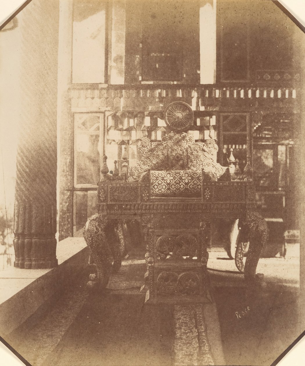 [गोलेस्तान, द पीकॉक थ्रोन, तेहरान, ईरान] तख्त-आई ताउस, 1840-60 के दशक। द्वारा लुइगी पेस