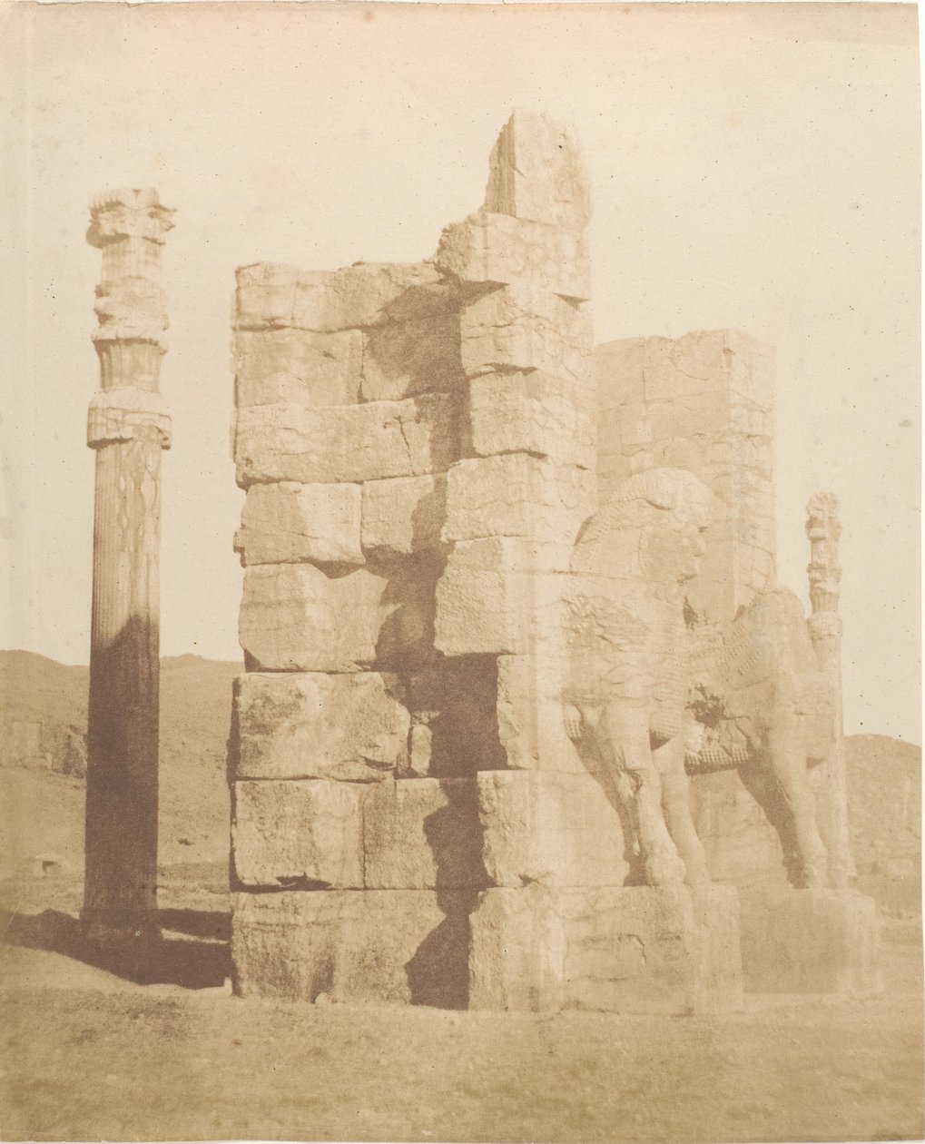 पोर्टा डी'एंट्राटा अल्ला रूनी डे पर्सेपोलिस, 1858। द्वारा लुइगी पेस