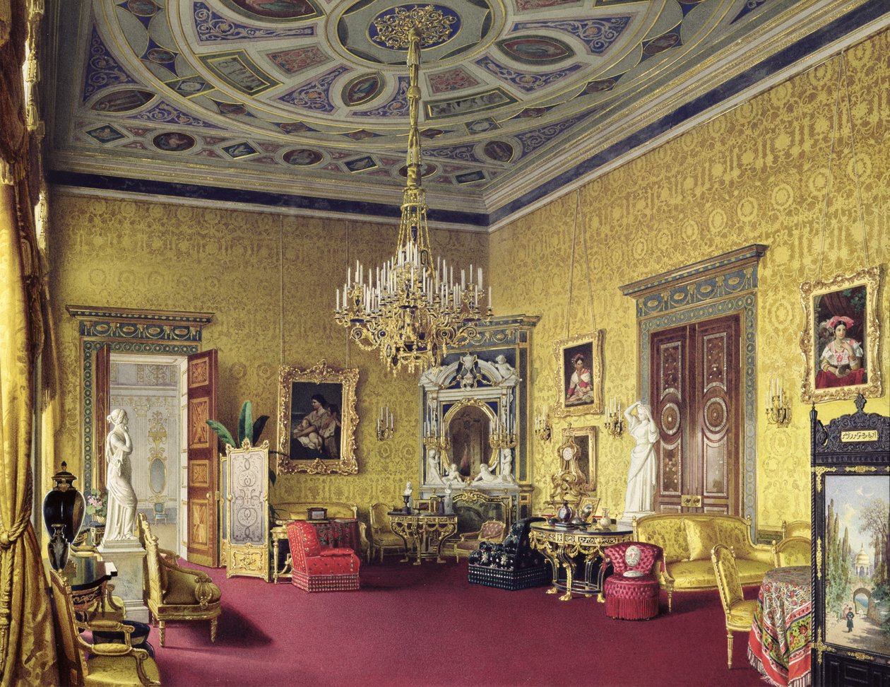 1859 में Tsarskoye Selo में कैथरीन पैलेस में ल्यों हॉल द्वारा लुइगी प्रेमाज़ी