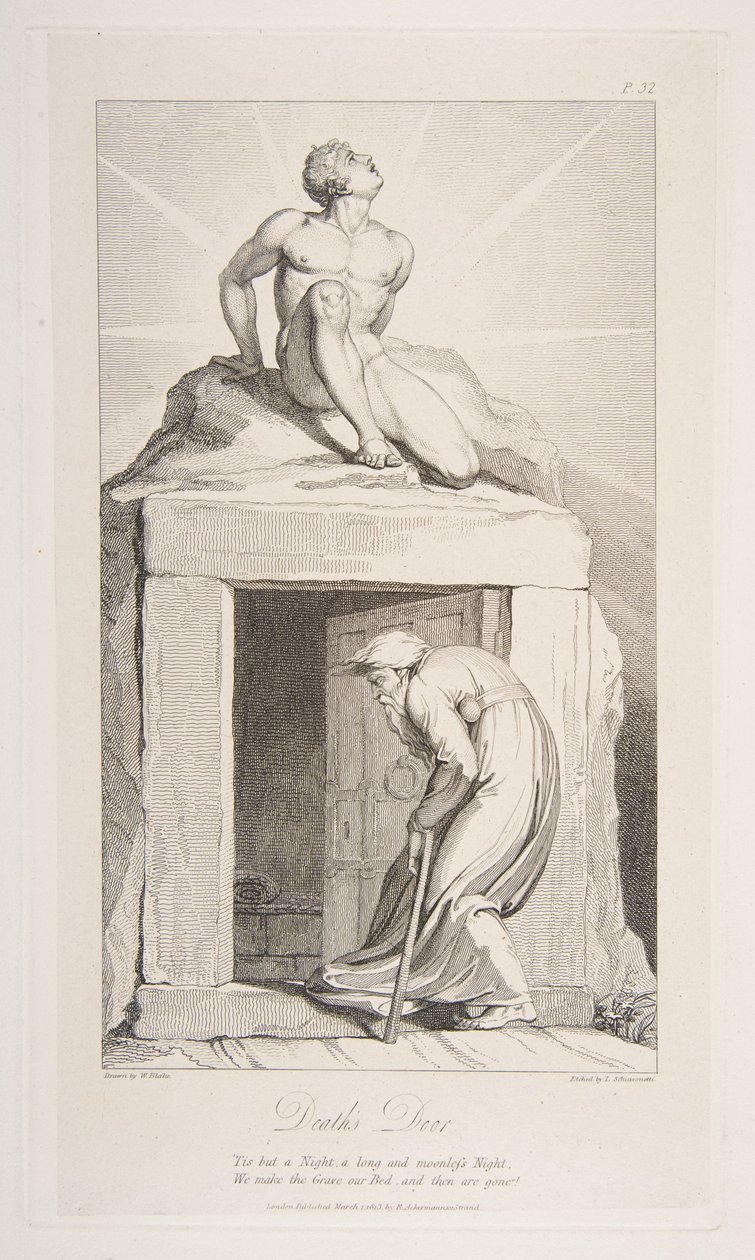 डेथ्स डोर, द ग्रेव से, रॉबर्ट ब्लेयर की एक कविता, 1 मार्च, 1813। द्वारा लुइगी शियावोनेट्टी