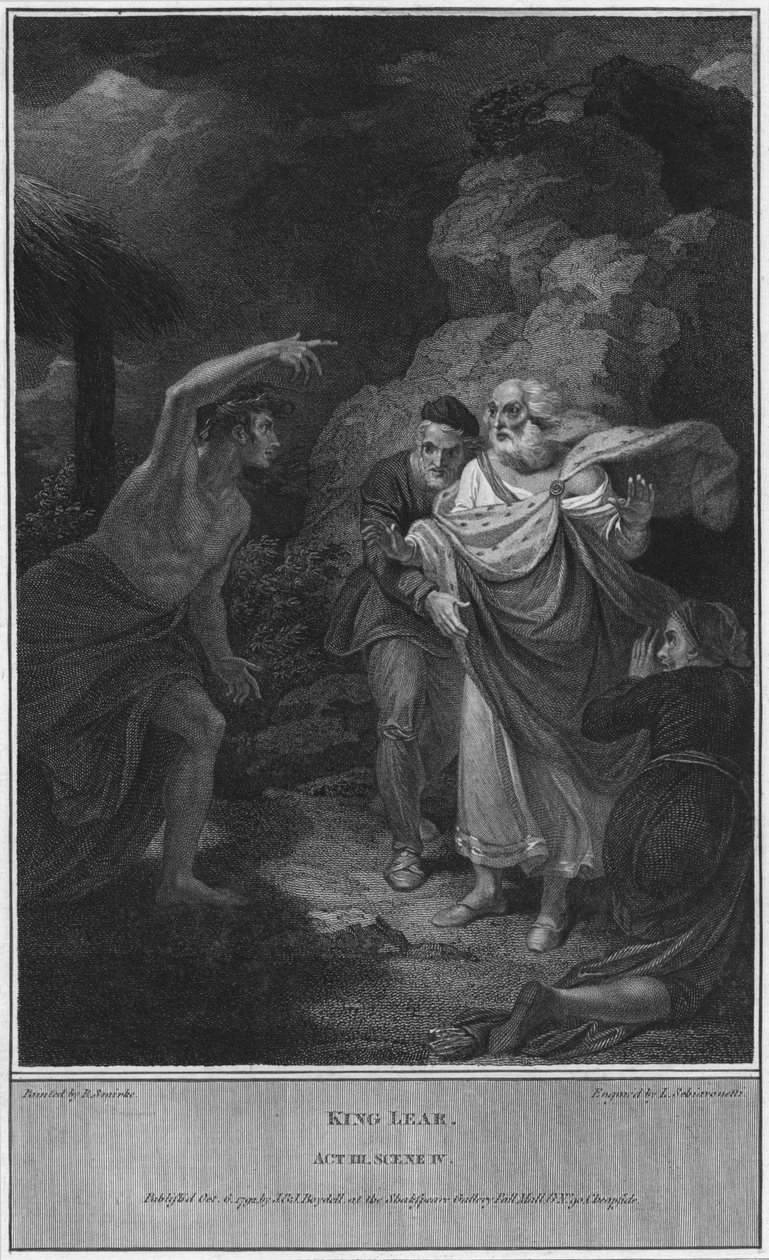 किंग लीयर। अधिनियम III। सीन IV, 1792 द्वारा लुइगी शियावोनेट्टी