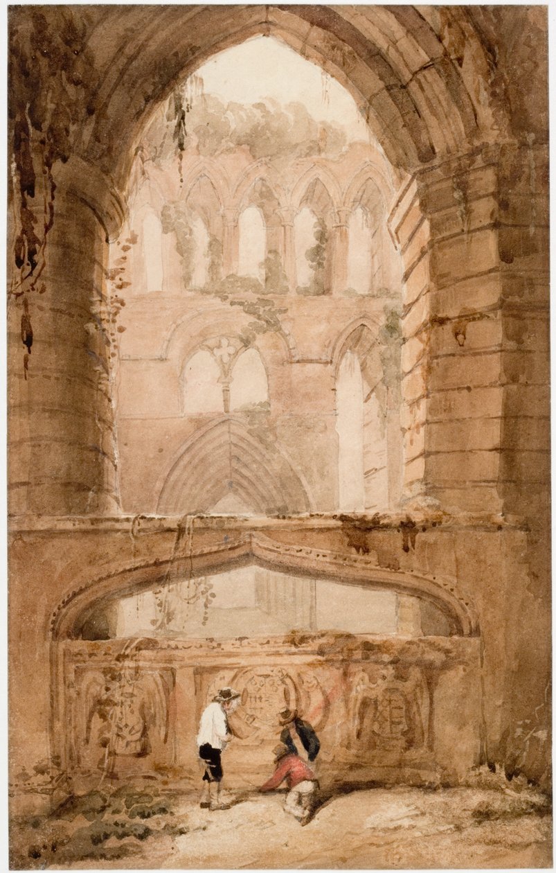 Lanercost Priory (bodycolour) का आंतरिक भाग द्वारा ल्यूक क्लेनेल