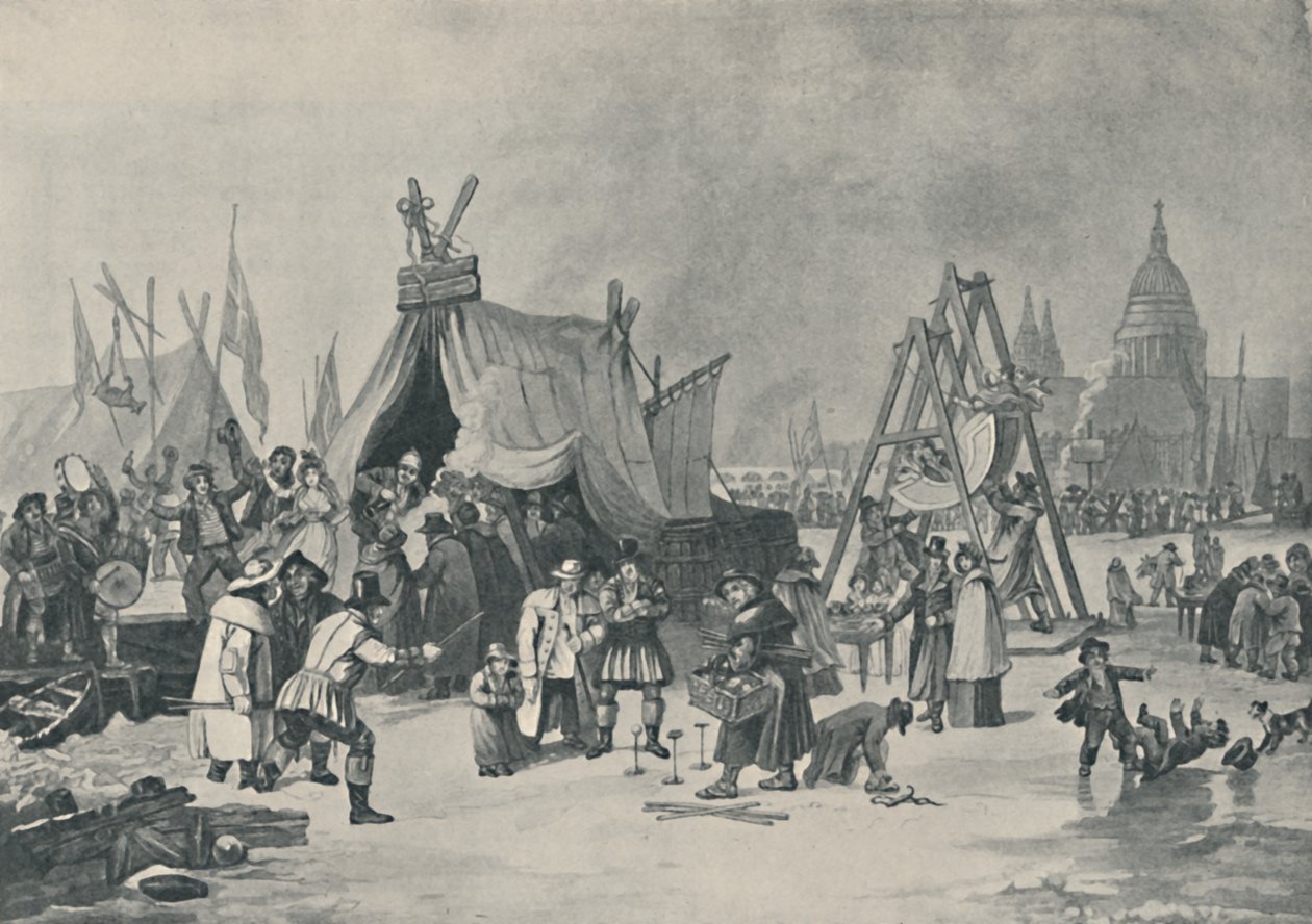 फ्रोजन टेम्स पर मेला, 1814, 1920 द्वारा ल्यूक क्लेनेल