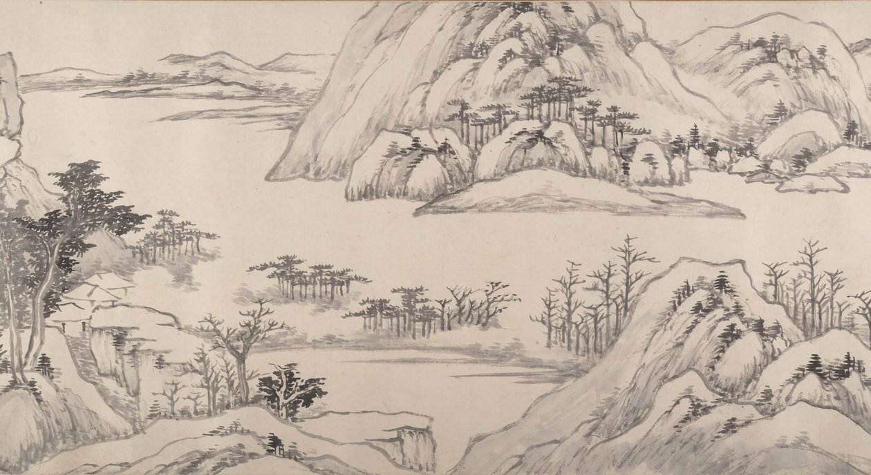 शरद ऋतु में रिवर लैंडस्केप, दिनांक 1661। द्वारा लुओ म्यू