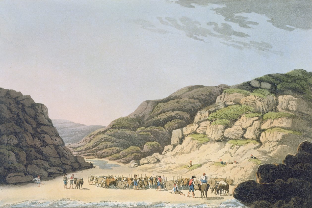 मेसीरा का क्रीक, &39;स्केचेस ऑफ द कंट्री, कैरेक्टर, एंड कॉस्टयूम, इन पुर्तगाल एंड स्पेन में अभियान के दौरान, और ब्रिटिश सेना के मार्ग पर, 1808 और 1809 में, आई। क्लार्क द्वारा उत्कीर्ण, द्वारा एम।, ब्रैडफोर्ड