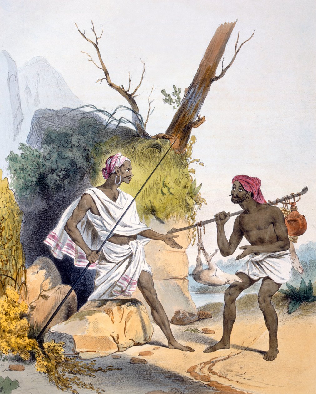एक चोर एक राहगीर, 1827-35 पर हमला करता है द्वारा मुझे बर्नौफ