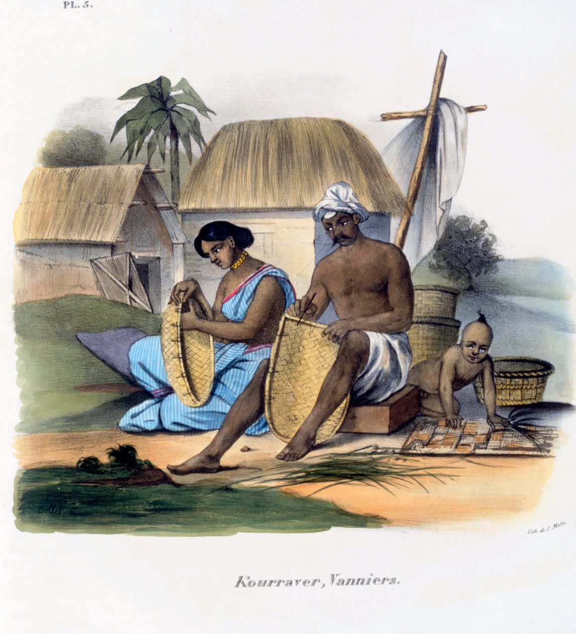 बास्केट बुनकर, 1827-35 द्वारा मुझे बर्नौफ