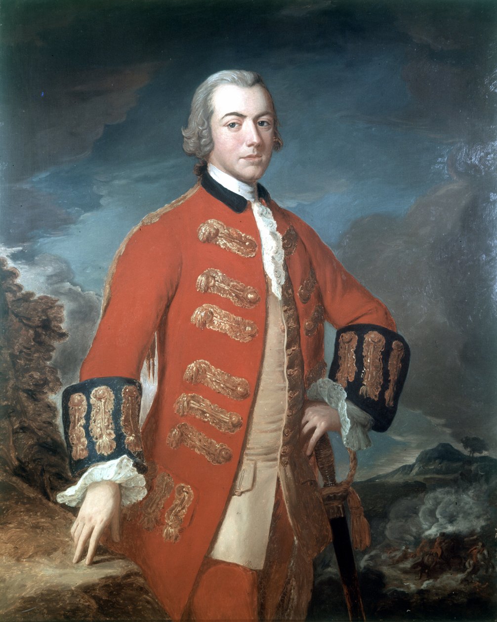 कैप्टन हेनरी क्लिंटन (1730-1795) फूट रेजिमेंट की पहली रेजिमेंट, c.1758 द्वारा एमएल सॉन्डर्स