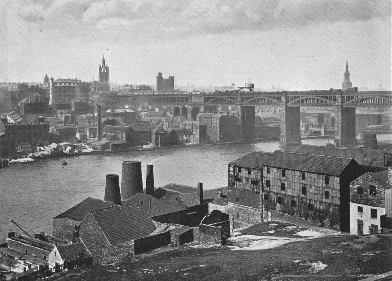 न्यूकैसल-ऑन-टाइन, रैबिट बैंक्स से, c1900 द्वारा एम। चाची