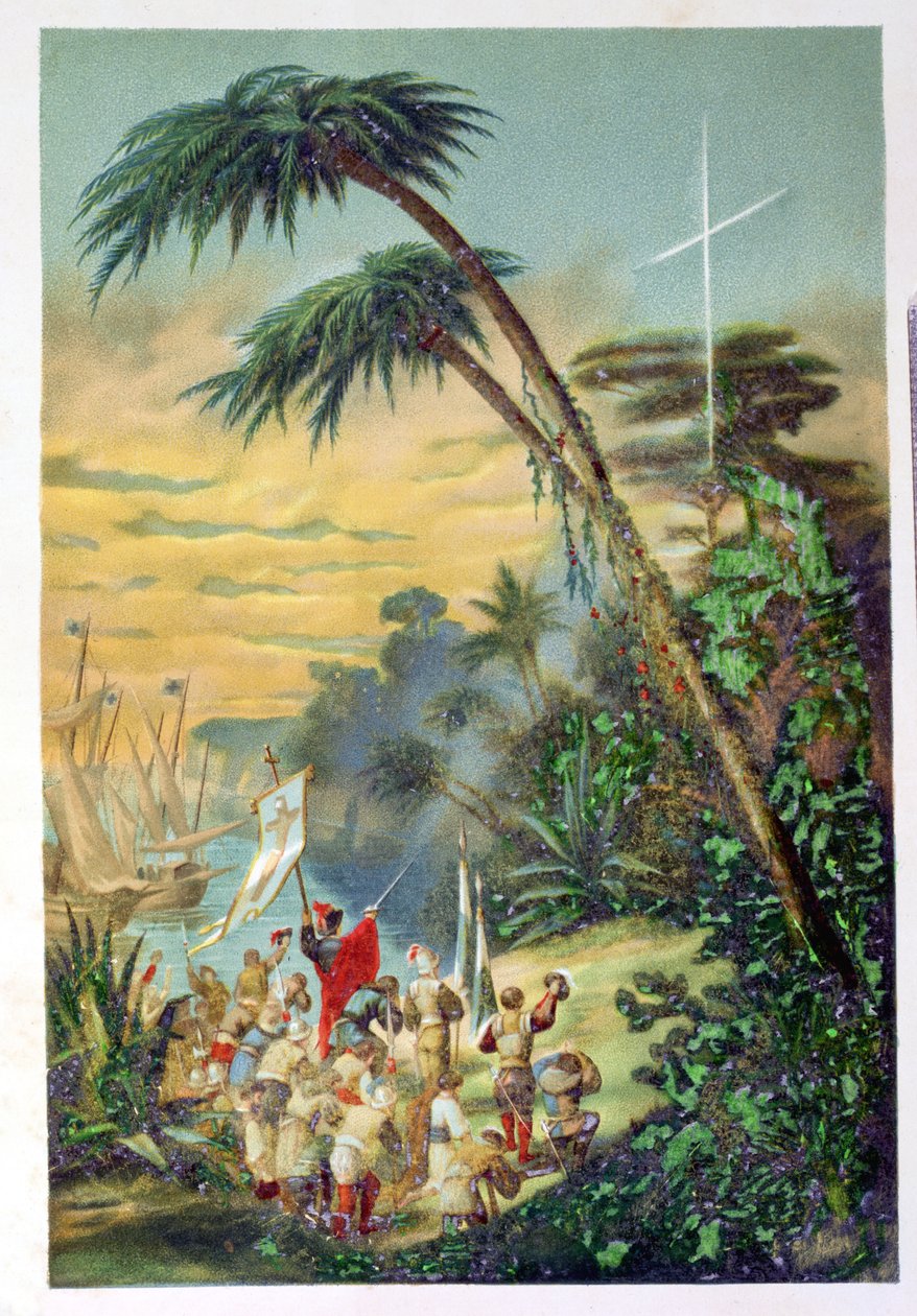 क्रिस्टोफर कोलंबस (1451-1506) 1892 द्वारा नई दुनिया की खोज द्वारा एम। हाउससोट