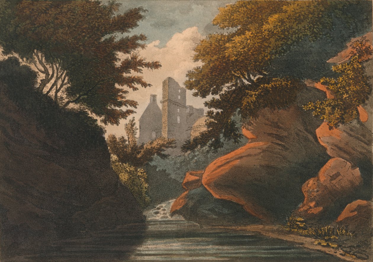 रोजलाइन कैसल, 1800। द्वारा एम। मरिगोट