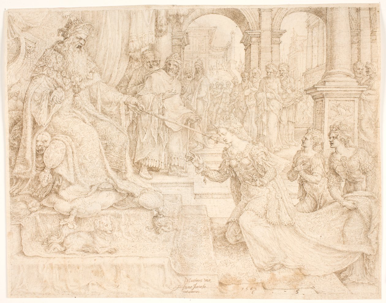 क्षयर्ष से पहले एस्तेर द्वारा Maarten van Heemskerck