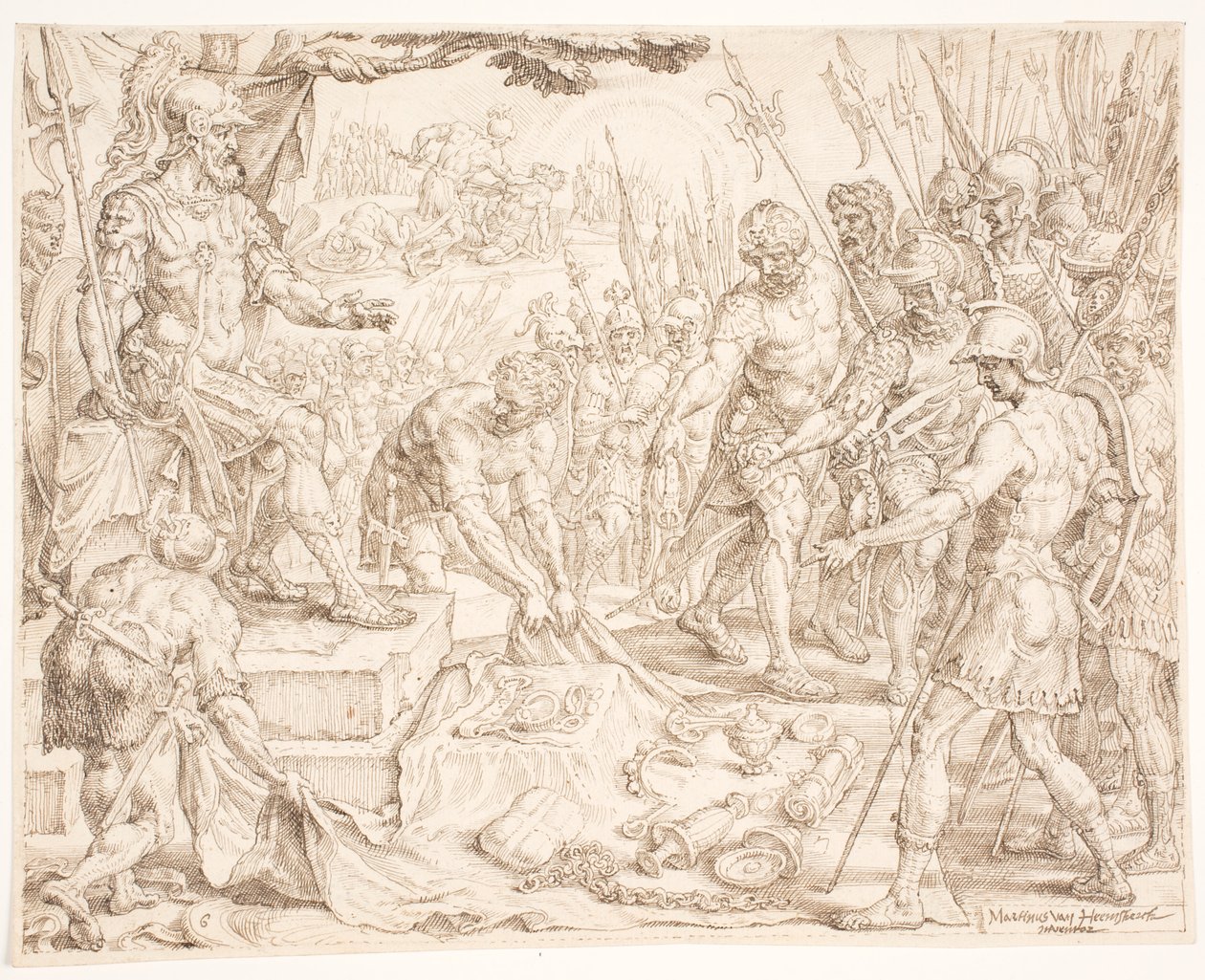 गिदोन लूट प्राप्त कर रहा है द्वारा Maarten van Heemskerck