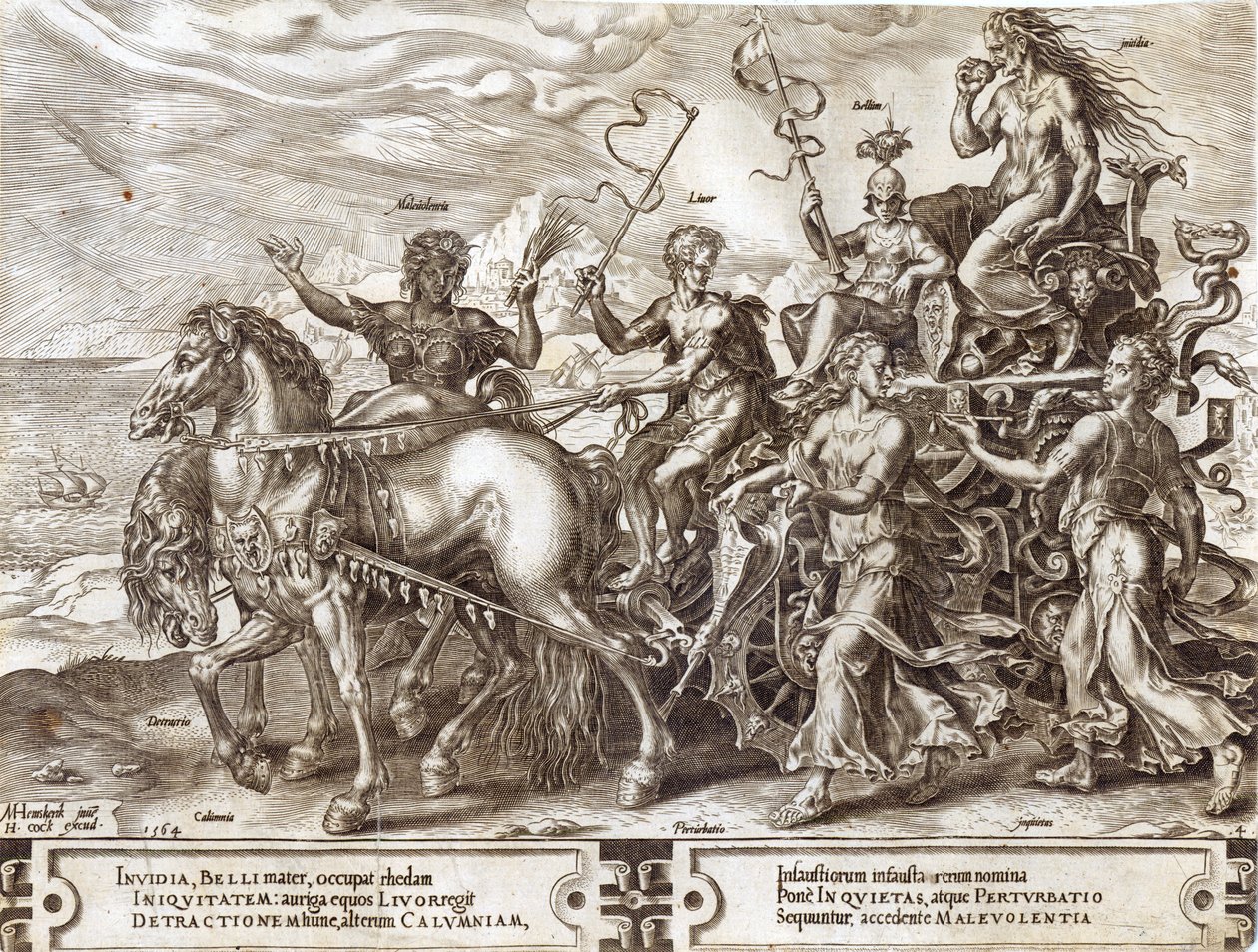 परित्याग, प्लेट 4 &39;मानव चीजों की विसंगति&39; से, 1564 द्वारा Maarten van Heemskerck