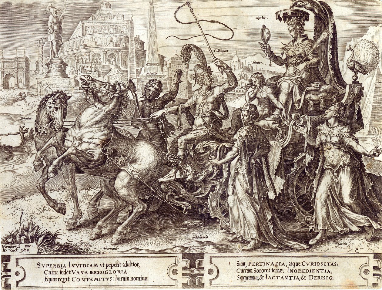 प्राइड, प्लेट Things द वाइससिटी ऑफ ह्यूमन थिंग्स ’, 1564 से द्वारा Maarten van Heemskerck