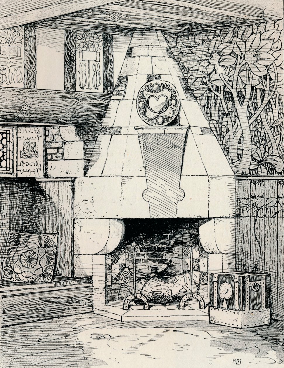 ए कॉर्नर फायरप्लेस, c1895, 1896 द्वारा मैके ह्यूग स्कॉट स्कॉट