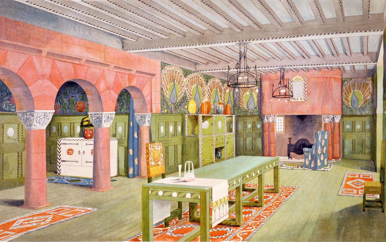 भोजन कक्ष, एमिल होचडज़ान द्वारा बनाया गया प्रिंट, c.1901 द्वारा मैके ह्यूग स्कॉट स्कॉट