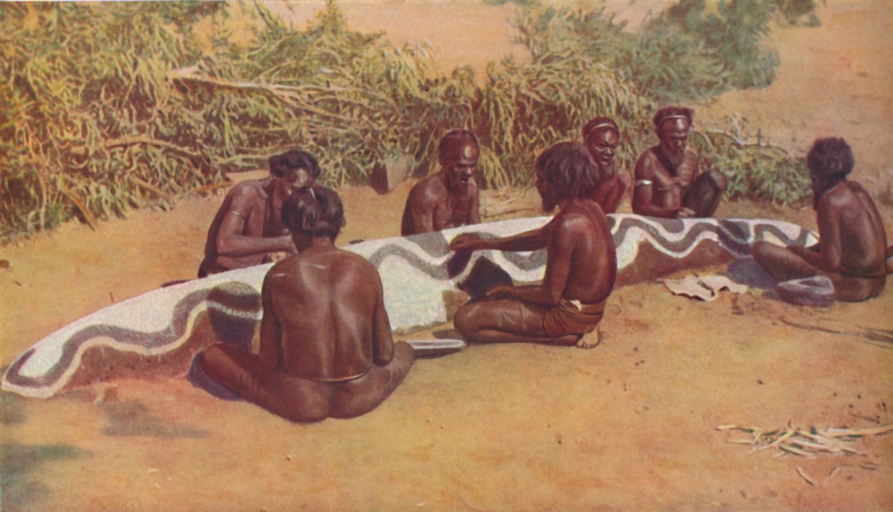 ऑस्ट्रेलियाई अश्वेतों के बीच टोटेमिस्टिक रिचुअल, c1935 द्वारा मैकमिलन प्रकाशक