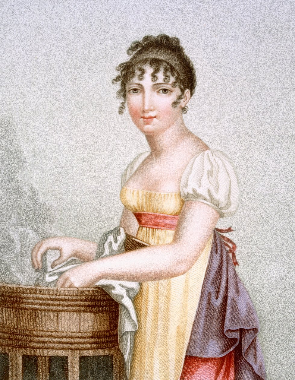 ऑन्ड्रैंड द्वारा उत्कीर्ण द लॉन्ड्रेस, c.1816 द्वारा मैडम जी। बुस्सेट डब्रीस