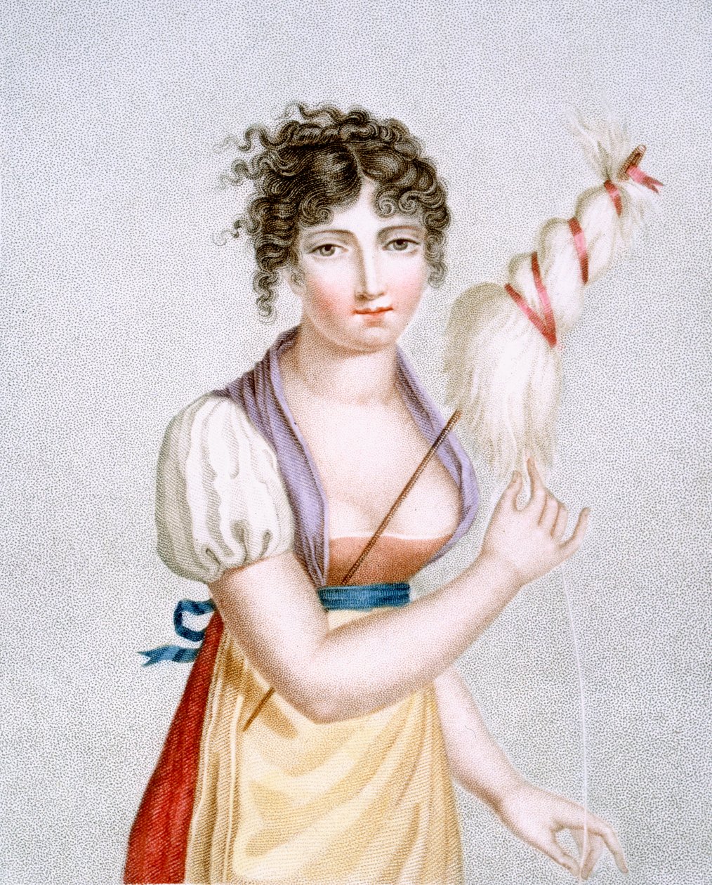 स्पिनर, ऑग्रेन्ड द्वारा उकेरा गया, c.1816 द्वारा मैडम जी। बुस्सेट डब्रीस