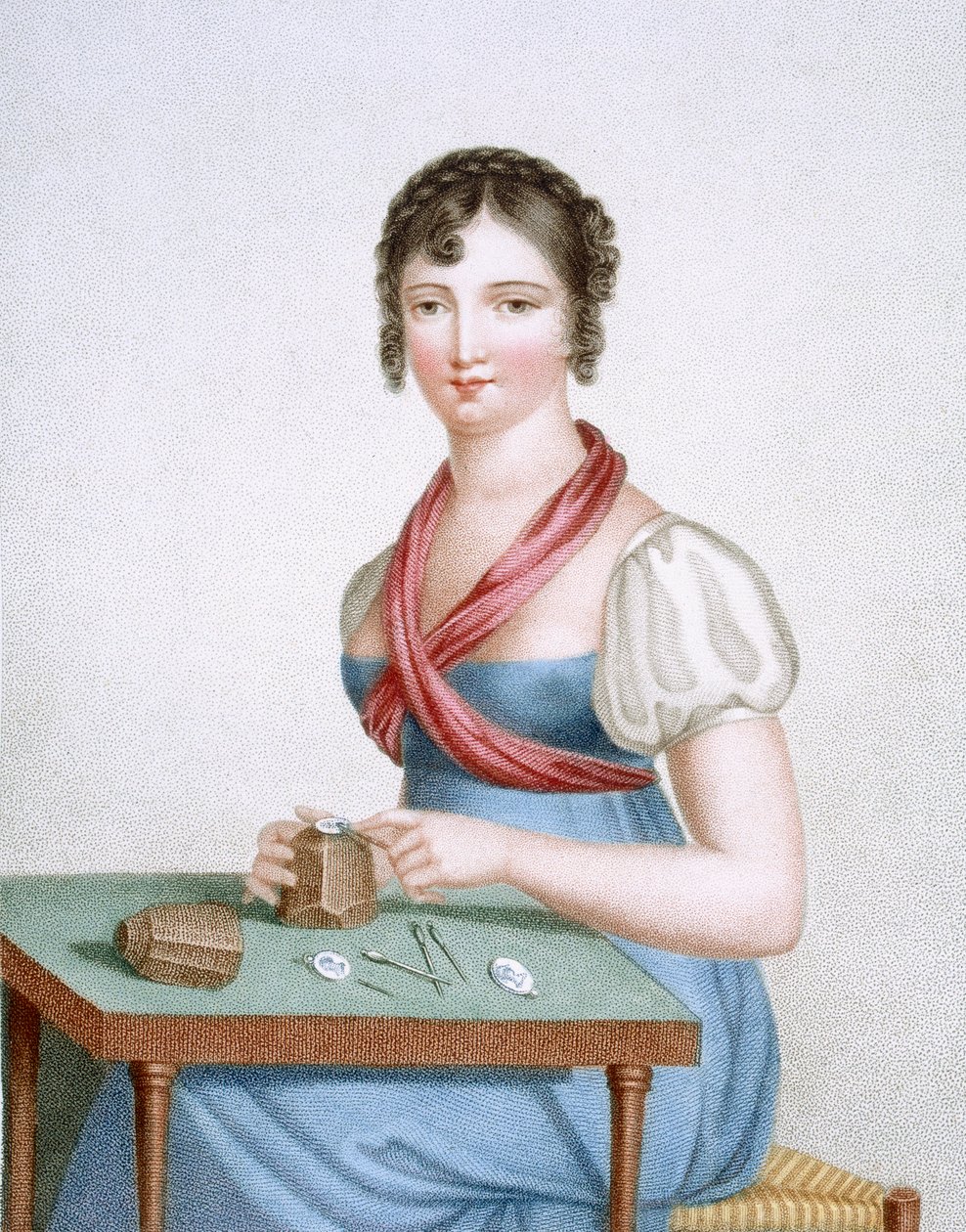 द प्रिंटमेकर, ऑग्रेन्ड द्वारा उत्कीर्ण, c.1816 द्वारा मैडम जी। बुस्सेट डब्रीस