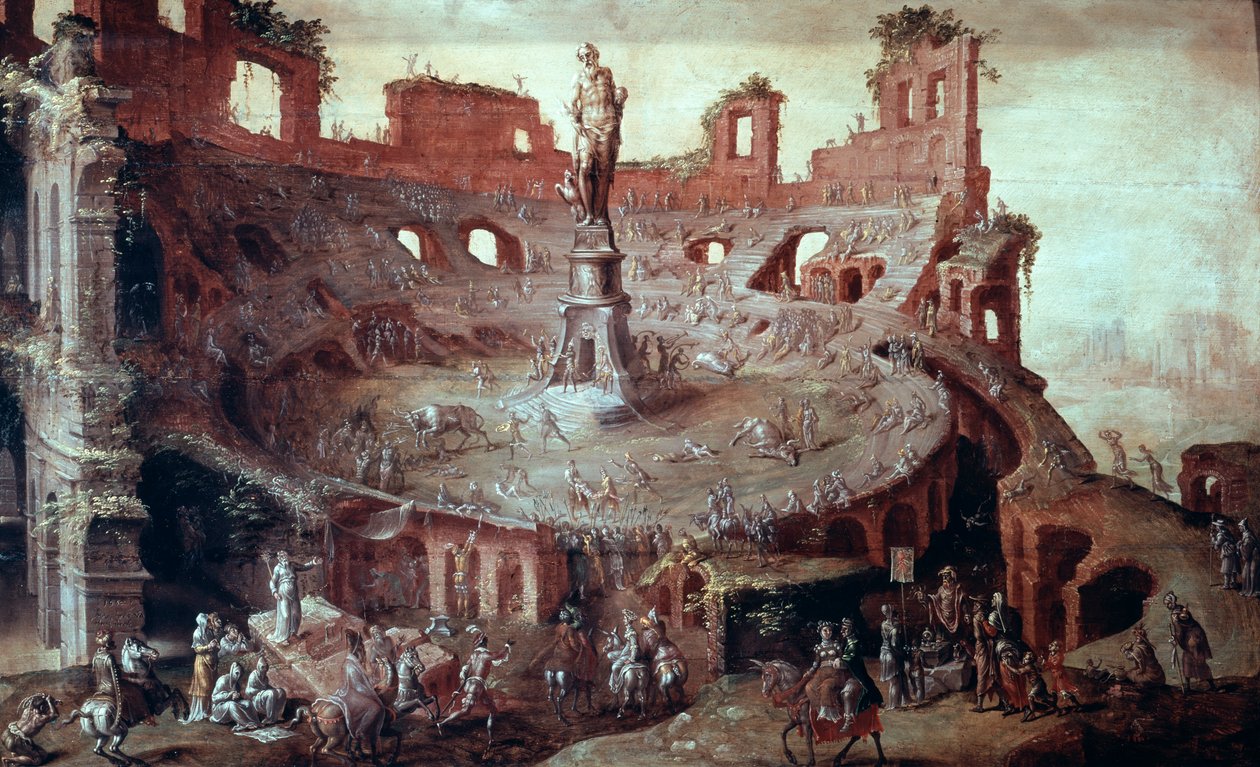 बुलफाइट ए लैंटिक, 1552। द्वारा मर्टेन वैन हेम्सकेर्क