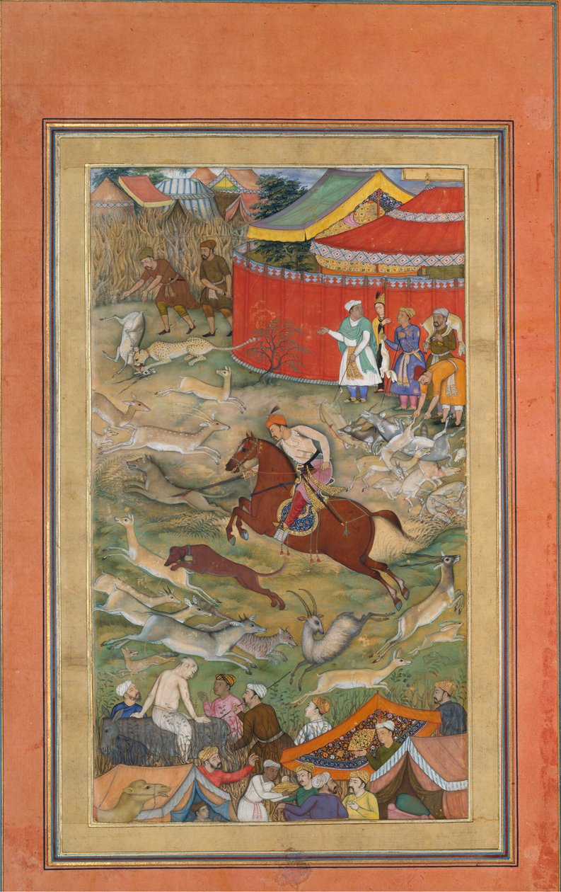 Hamid Bhakari Punished by Akbar, Folio from an Akbarnama, ca. 1604.  द्वारा मनोहर