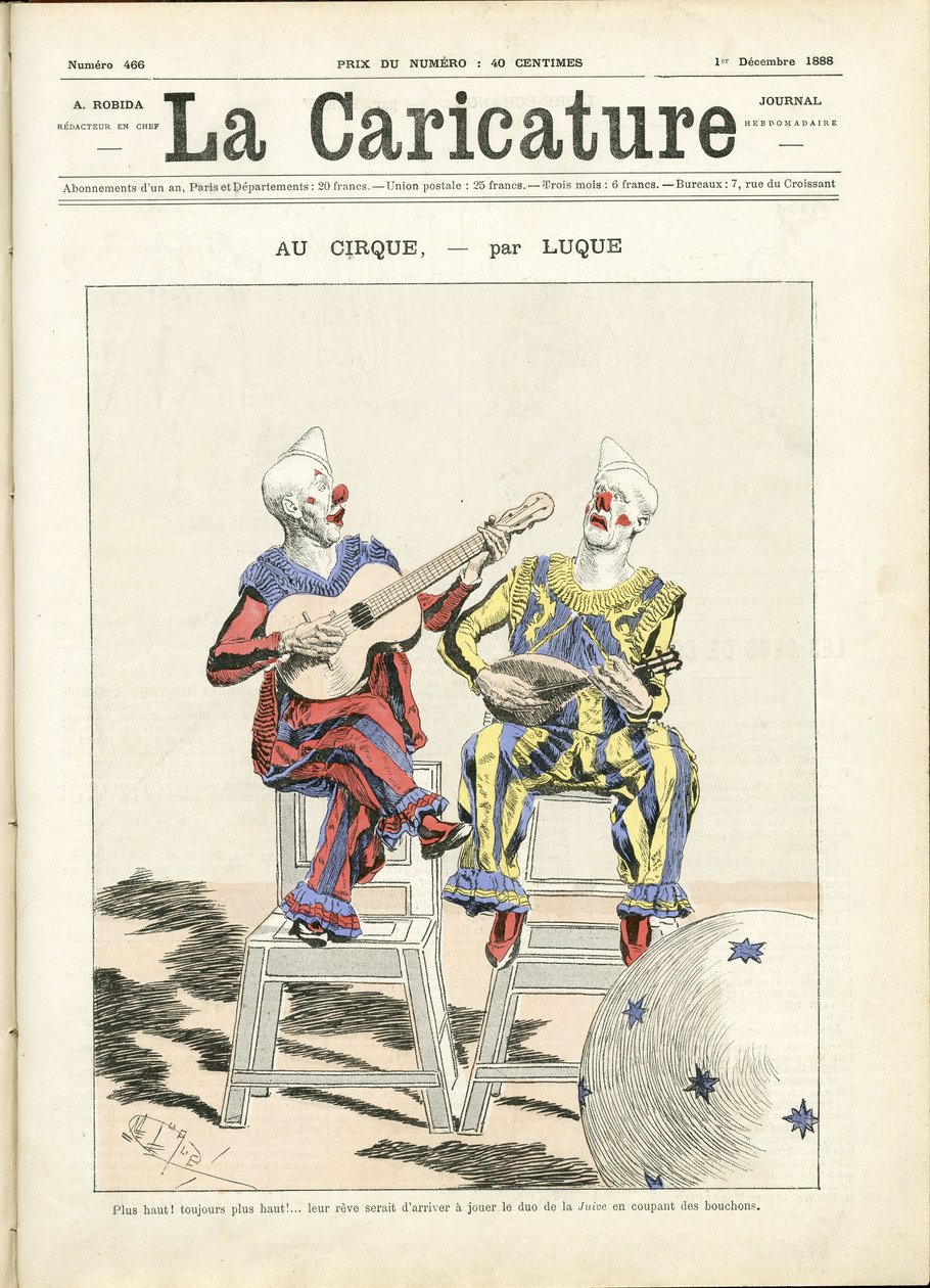 ला कैरिकेचर (1880) के कवर के लिए मैनुअल ल्यूक (1854-1919) का चित्रण द्वारा मैनुअल ल्यूक