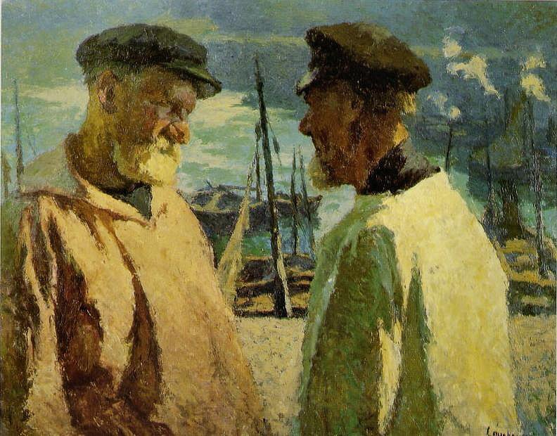 होनफेलुर के बंदरगाह में मछुआरे द्वारा Marcel Couchaux