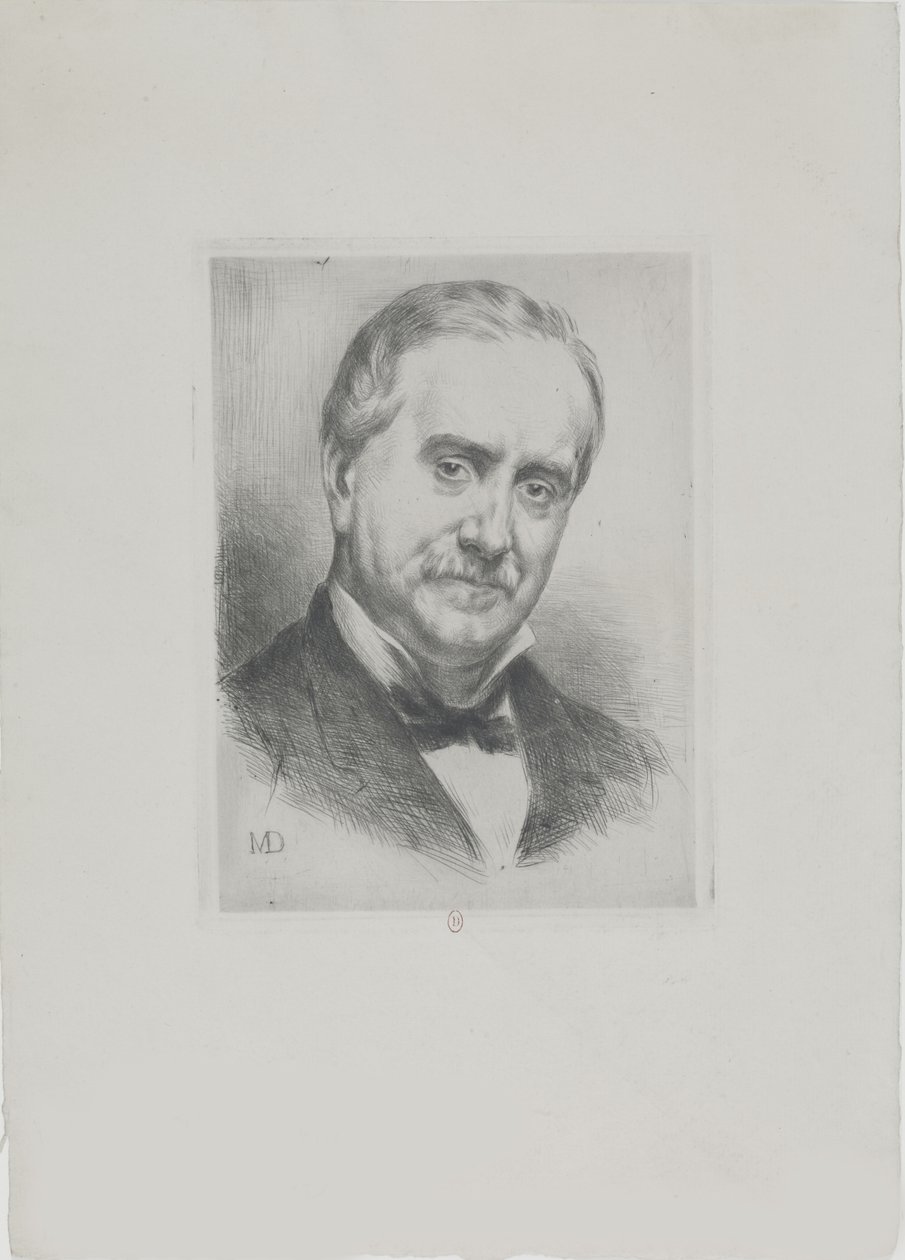 पॉल डूरंड-रूएल का पोर्ट्रेट 1831-1922, 1882। द्वारा मार्सेलिन गिल्बर्ट देसबाउटिन
