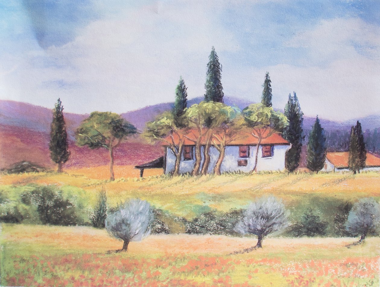 सिएना की सड़क, 1999 (पेस्टल) द्वारा मार्गो स्टार्की