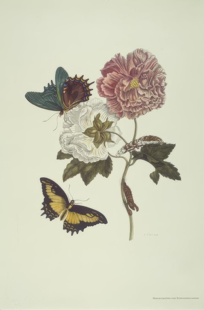 MSMerian, Hibiscus और Schwalbenschw। द्वारा मारिया सिबला मेरियन