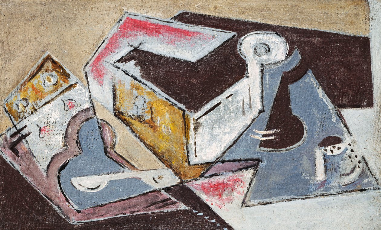क्यूबिस्ट रचना; संरचना क्यूबिस्ट, c.1918 (कैनवास पर तेल) द्वारा मारिया ब्लैंचर्ड