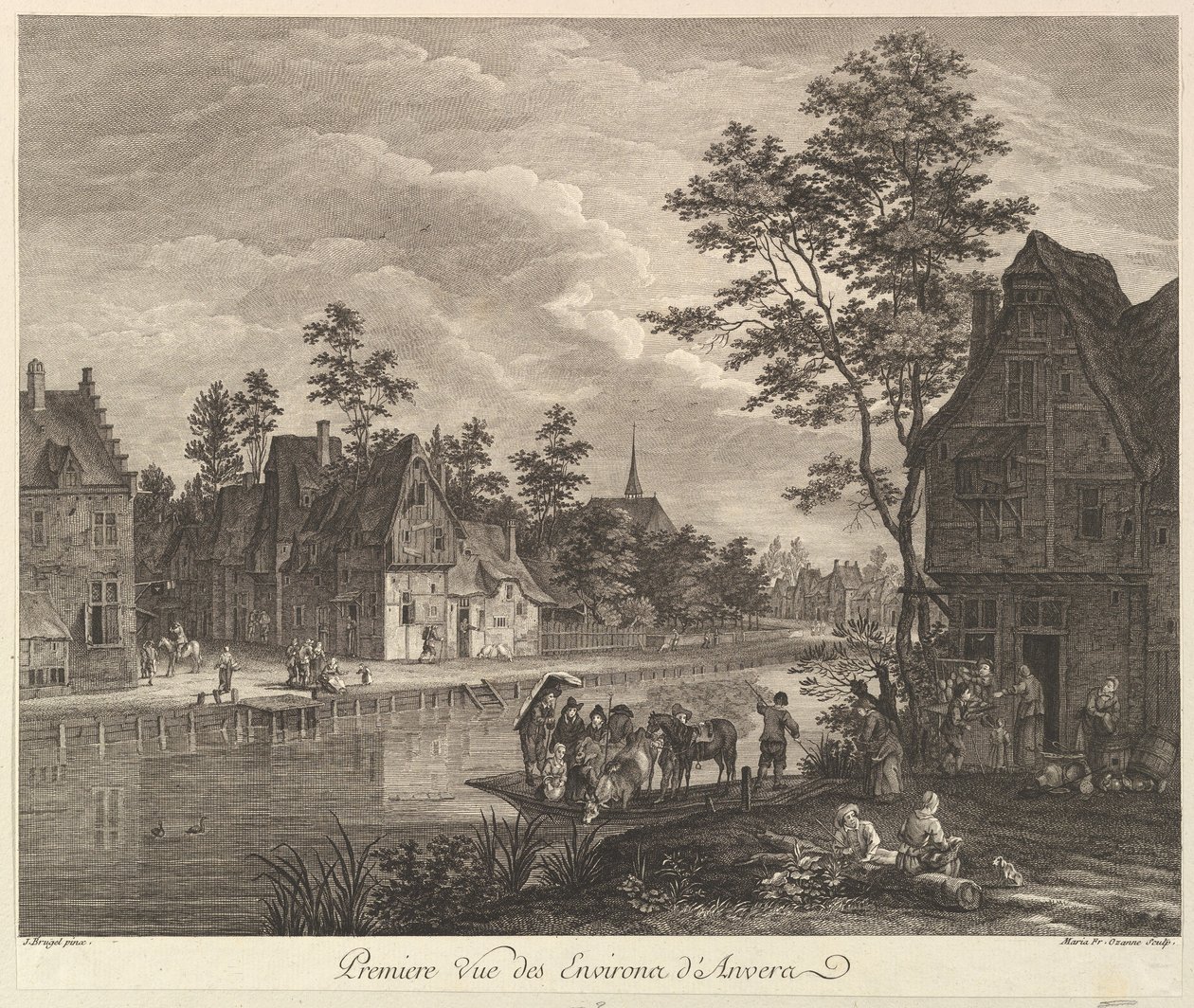 एंटवर्प प्रीमियर के परिवेश का पहला दृश्य Vue des Environs d'Anvers। द्वारा मारिया Fr Ozanne