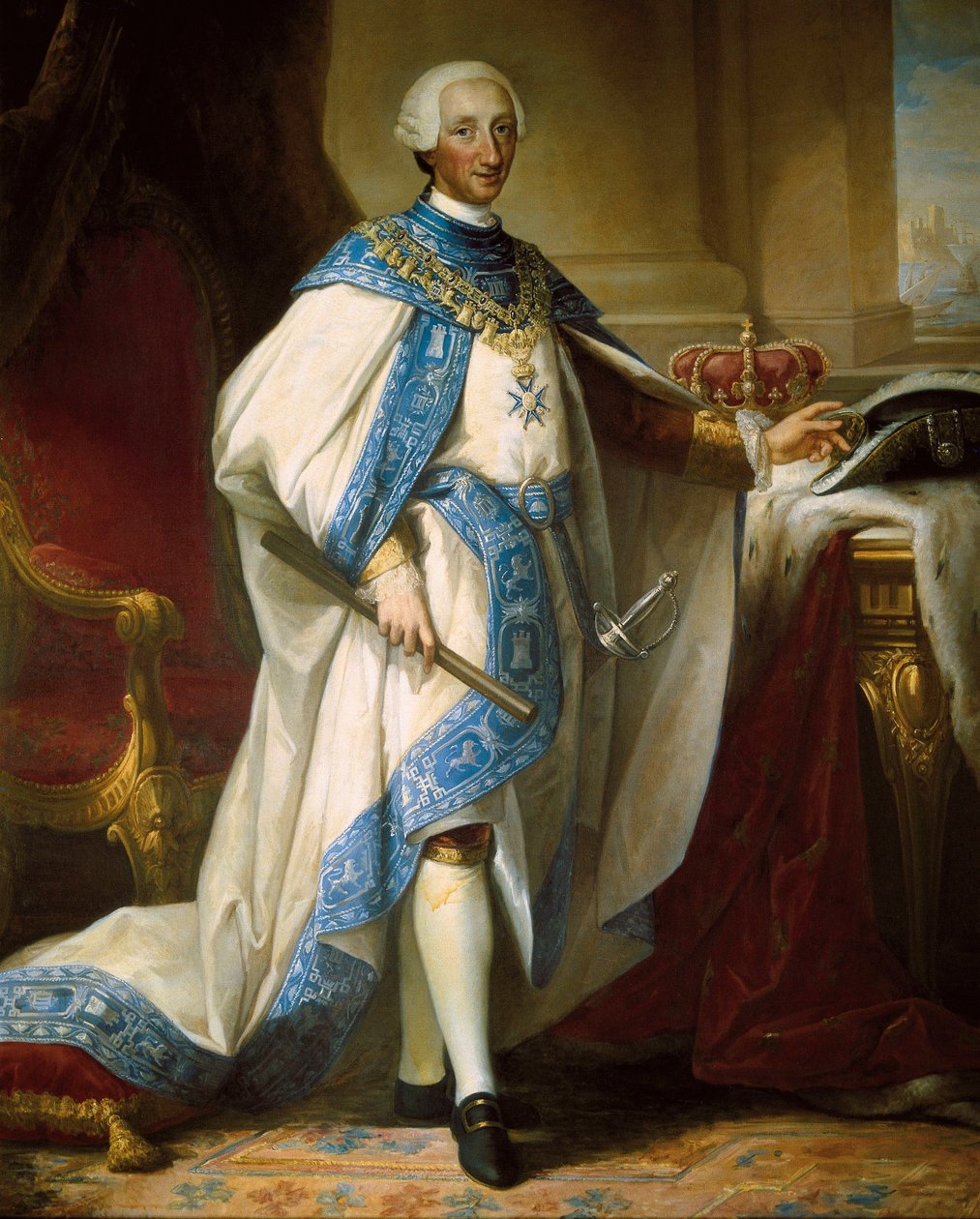 महामहिम राजा चार्ल्स III का पोर्ट्रेट (1716-1788) द्वारा Mariano Salvador de Maella