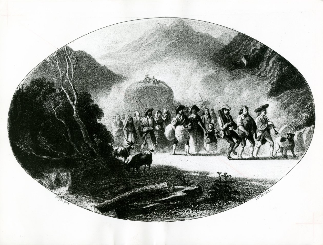 फसल से वापस आ रहा है, 1842 द्वारा मैरी अलेक्जेंड्रे अलोफी