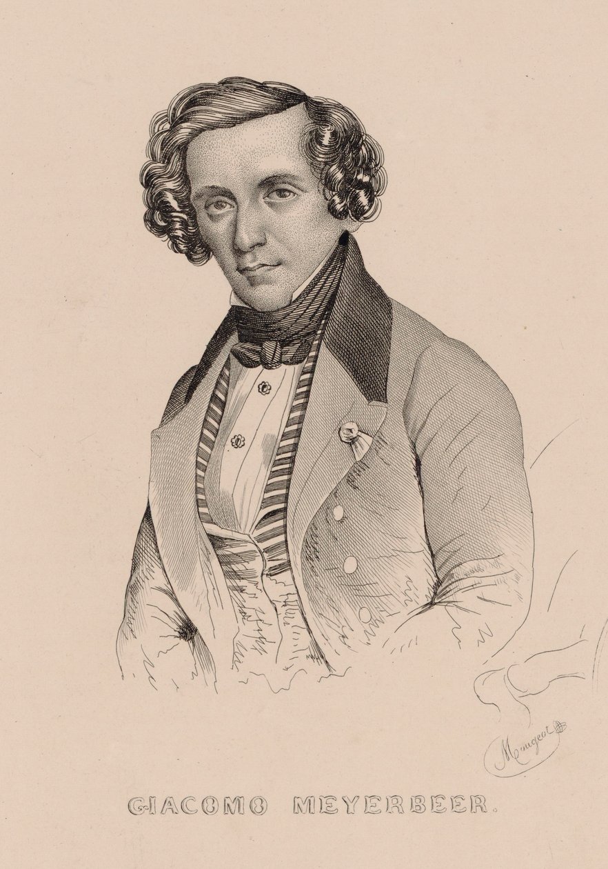 संगीतकार जियाकोमो मेयरबीर 1791-1864, 1836 का पोर्ट्रेट। द्वारा मेरी अलेक्जेंड्रे मेंट अलोपे