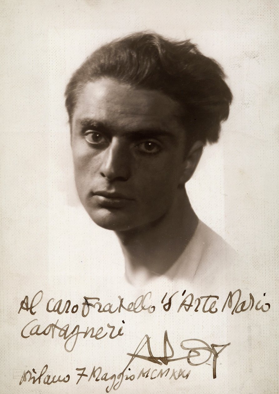 चित्रकार रॉबर्टो अलॉय का पोर्ट्रेट, 07/06/1921 (बी/डब्ल्यू फोटो) द्वारा मारियो कास्टाग्नेरी
