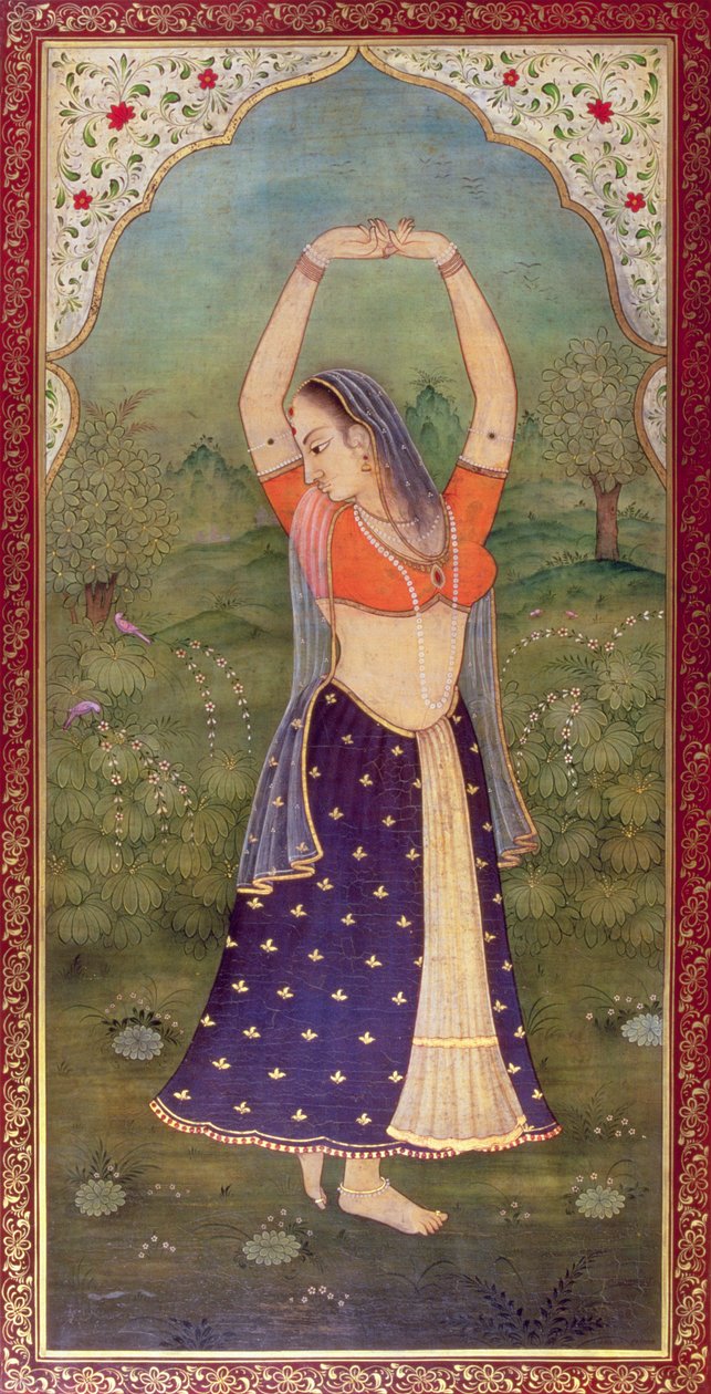 वूमेन इन ए ग्रीन लैंडस्केप (टेम्पल एंड आयल ऑन पैनल) द्वारा मार्क ब्रिस्को