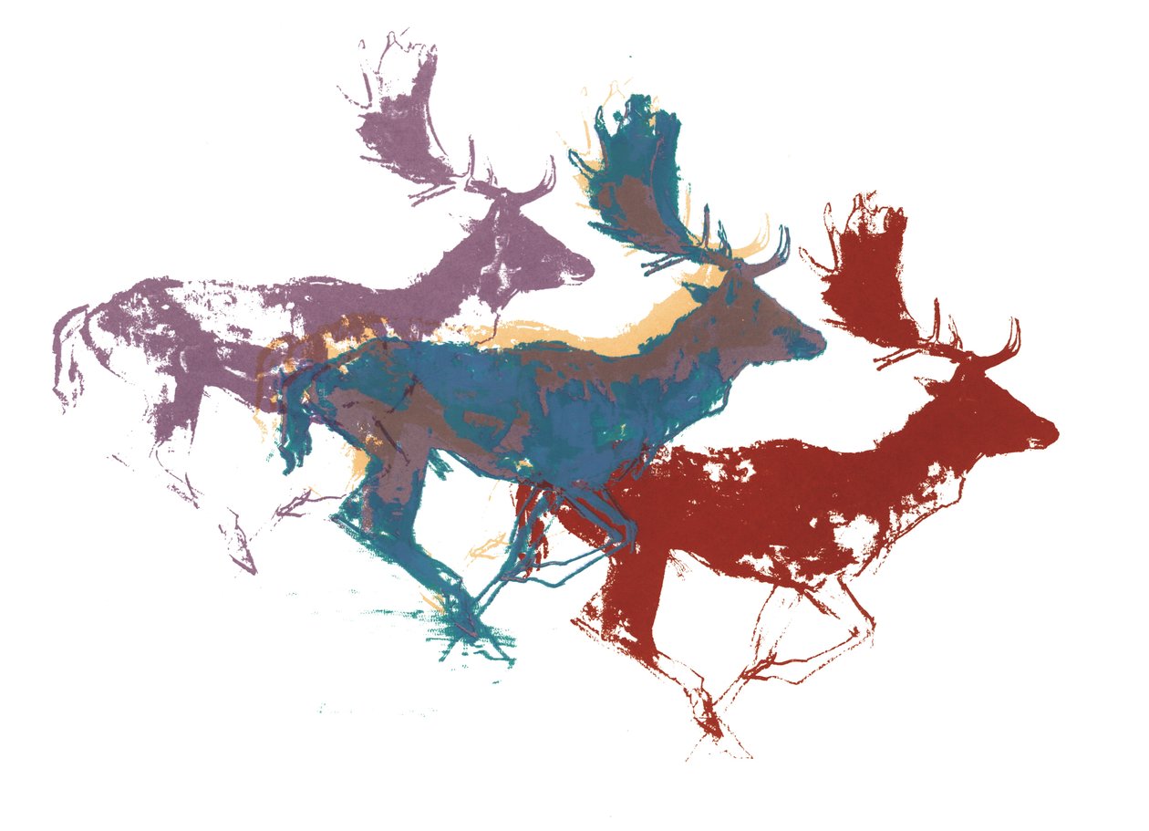 फालो बक्स (तीन), 2015, (स्क्रीन प्रिंट) द्वारा मार्क एडलिंगटन