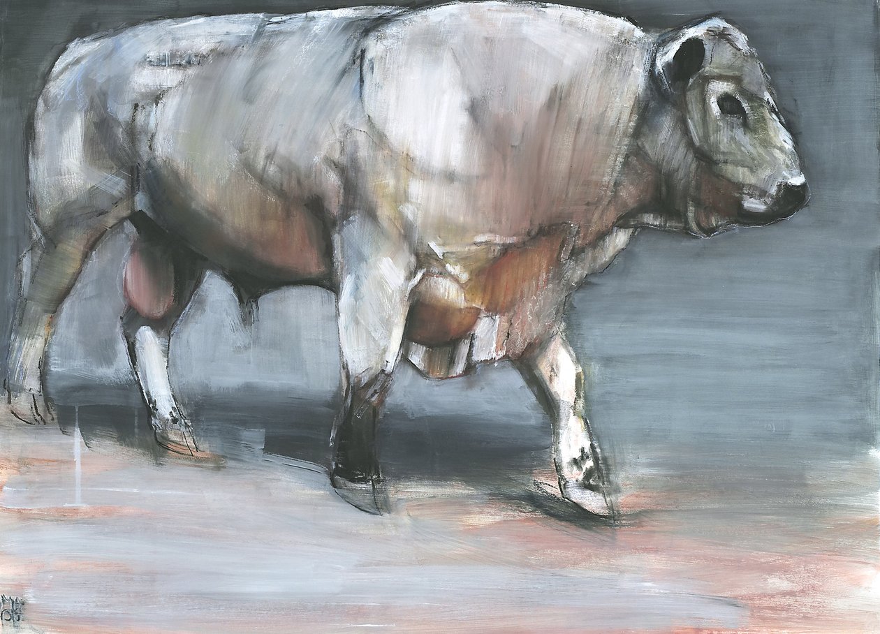 फ्रेस्नो, गैलोवे बुल (कागज पर मिश्रित मीडिया) द्वारा मार्क एडलिंगटन