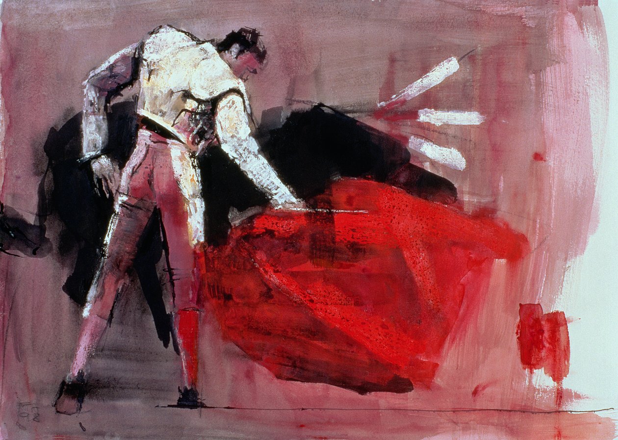 Matador, 1998 (कागज पर मिश्रित मीडिया) द्वारा मार्क एडलिंगटन