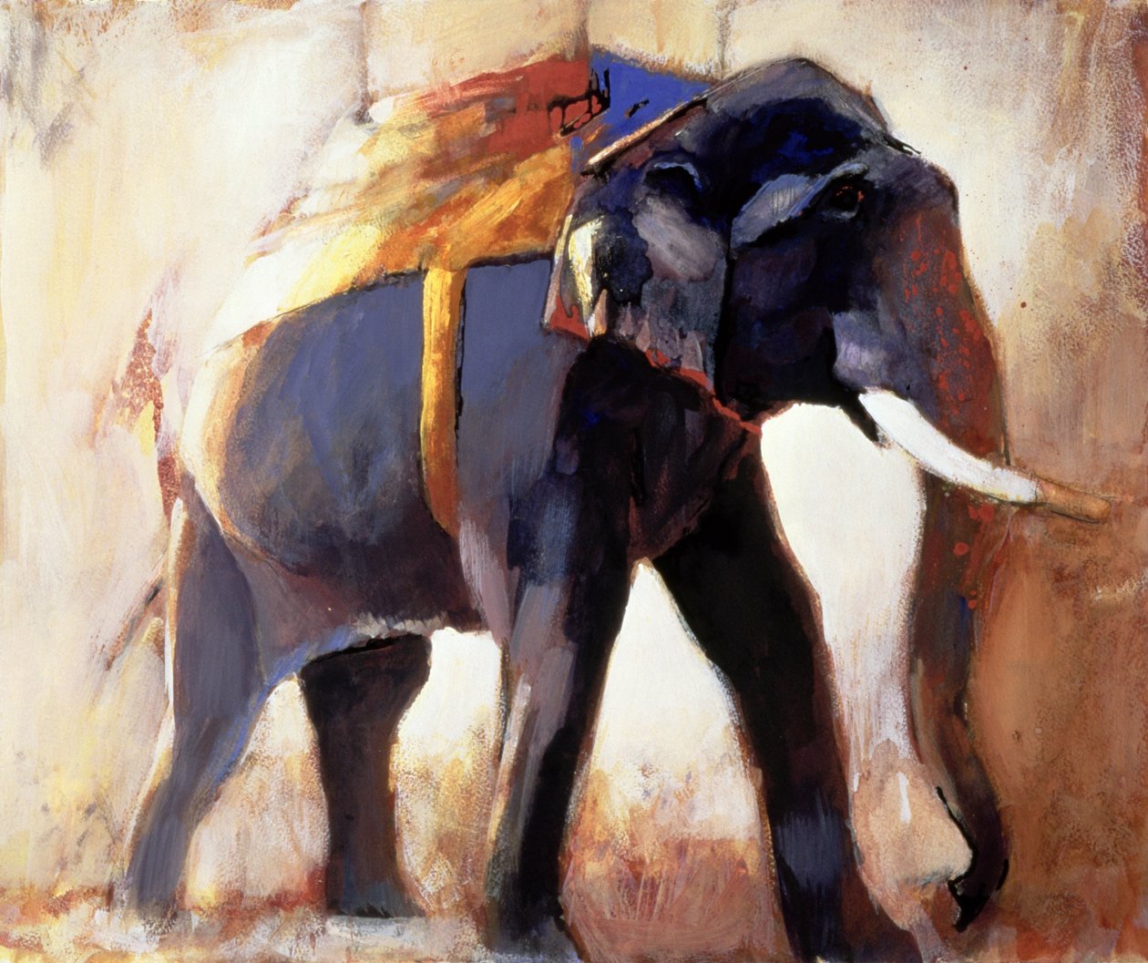 शिवाजी, खाना, 1996 (कागज पर मिश्रित मीडिया) द्वारा मार्क एडलिंगटन