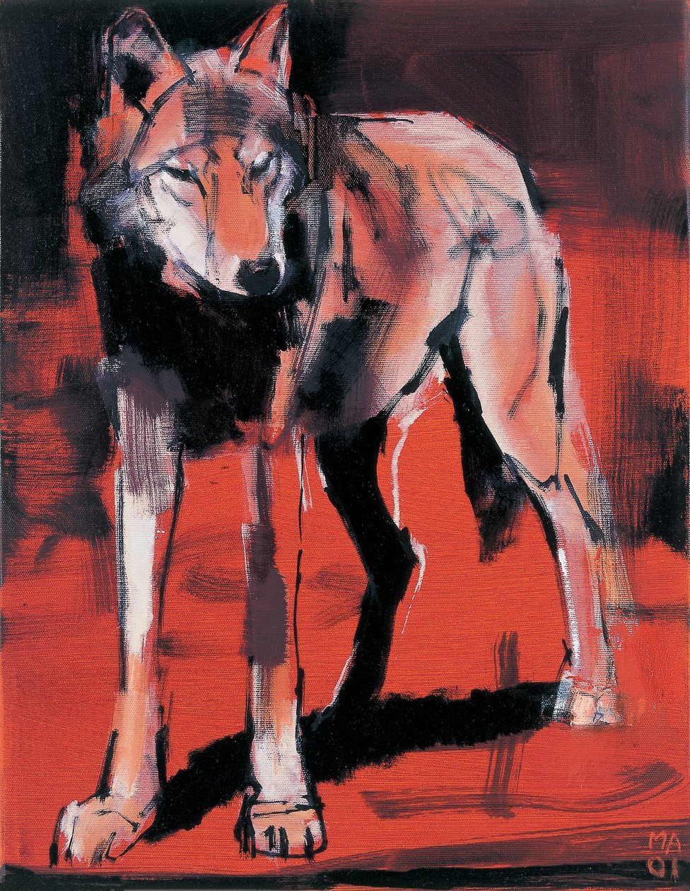 समर वुल्फ, 2001 (कैनवास पर मिश्रित मीडिया) द्वारा मार्क एडलिंगटन