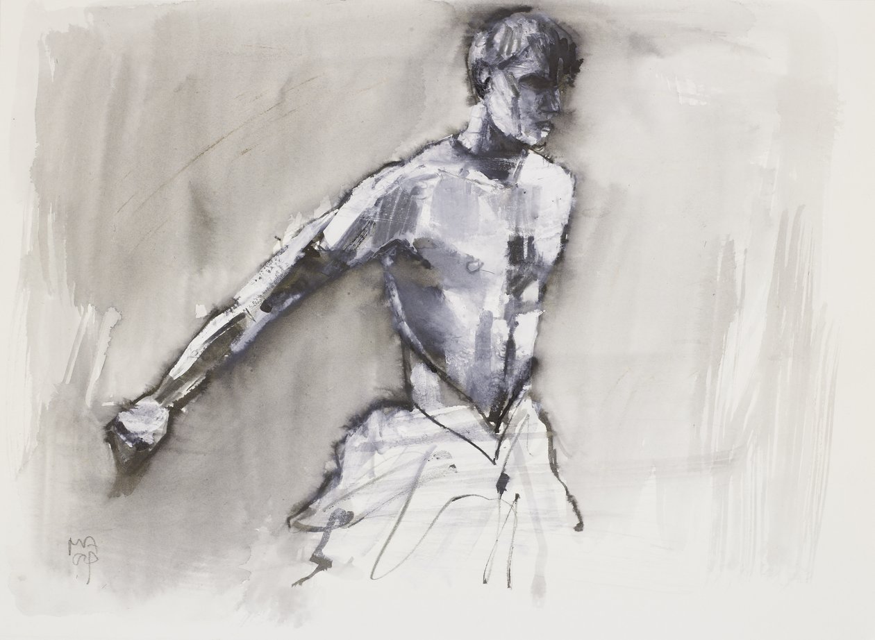 स्वान लेक, 2001 (कागज पर मिश्रित मीडिया) द्वारा मार्क एडलिंगटन