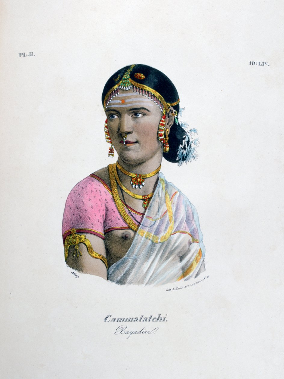 महिला डांसर बयाडेरे, 1828 द्वारा मारलेट एट सी
