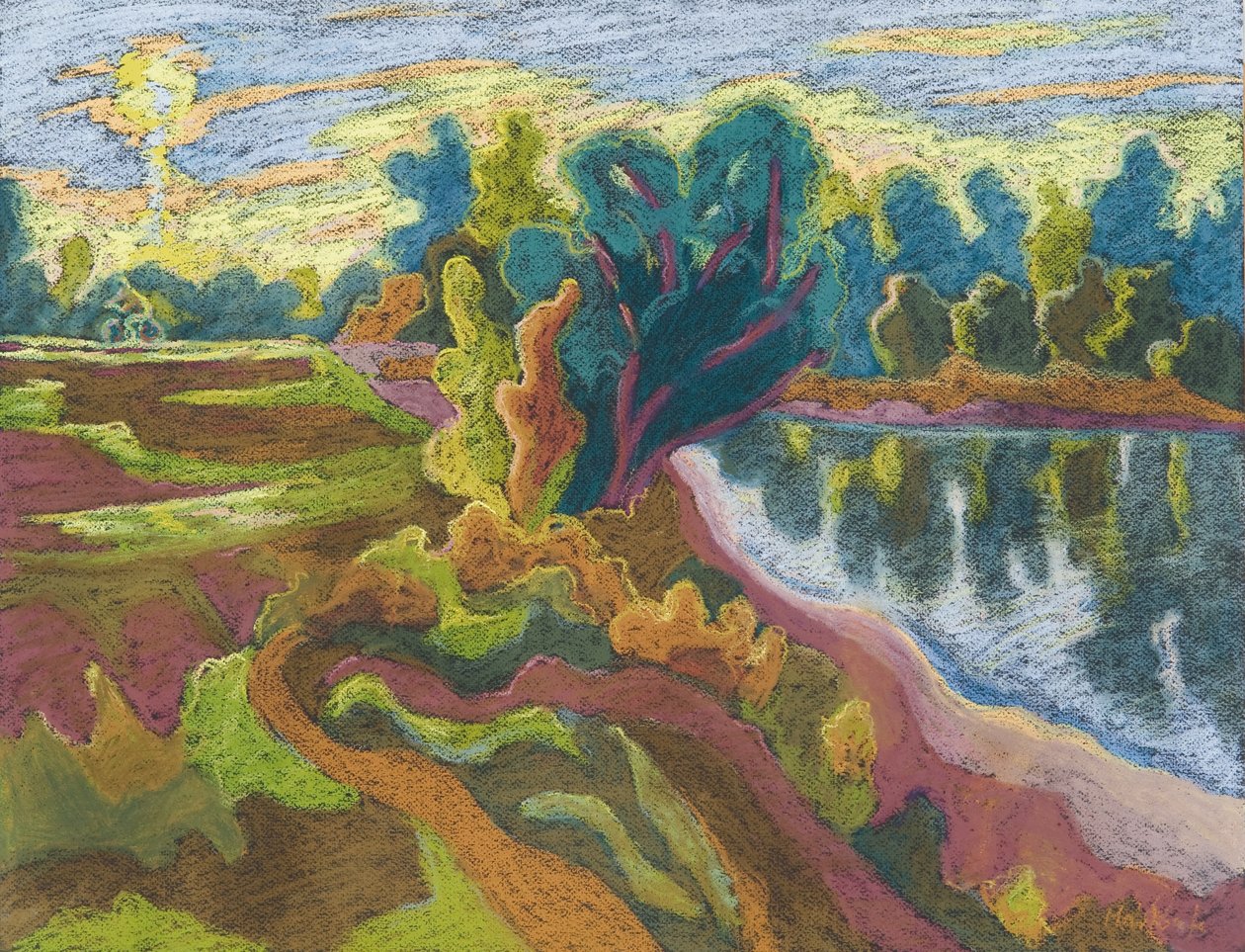 Idyll, 2008 (कागज पर पेस्टल) द्वारा मार्ता मार्टोनि बेन्के