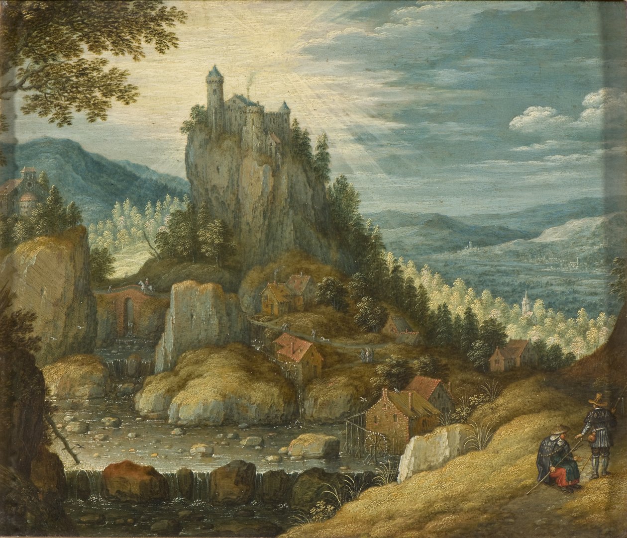 एक कैसल के साथ पर्वत परिदृश्य, c.1616 द्वारा मार्टन रेकैर्ट