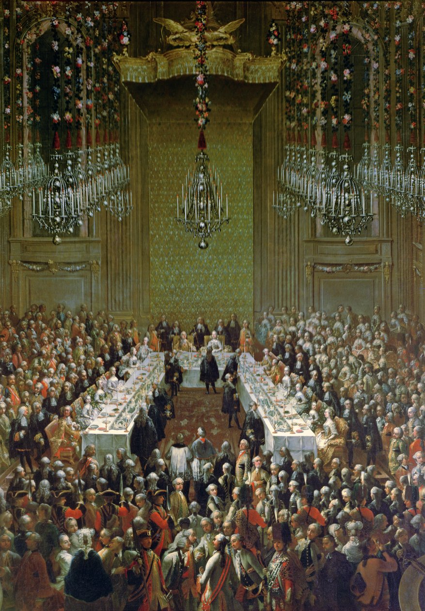 Redoutensaal, वियना में भोज, 1760 (66717 का विस्तार) द्वारा मार्टिन II मायटेंस या मेयटेन्स